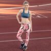 Pink printed leggings