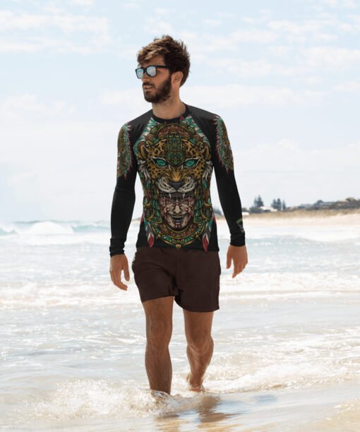 Mens rash guard white