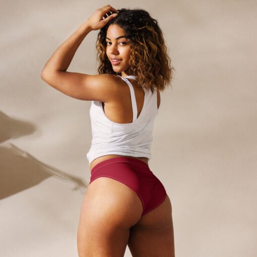 Buy Safety Red high waisted bikini bottom Online at Best Prices - Image 7