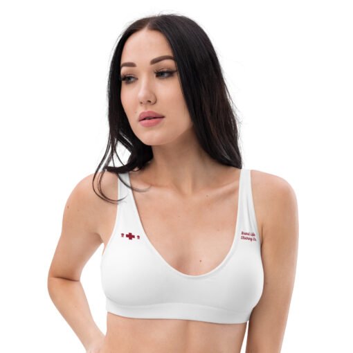 padded bikini top white