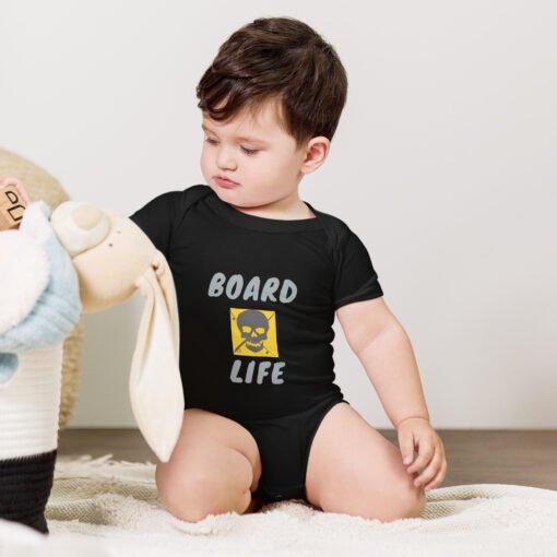 Baby short sleeve one piece black