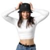 hat black denim