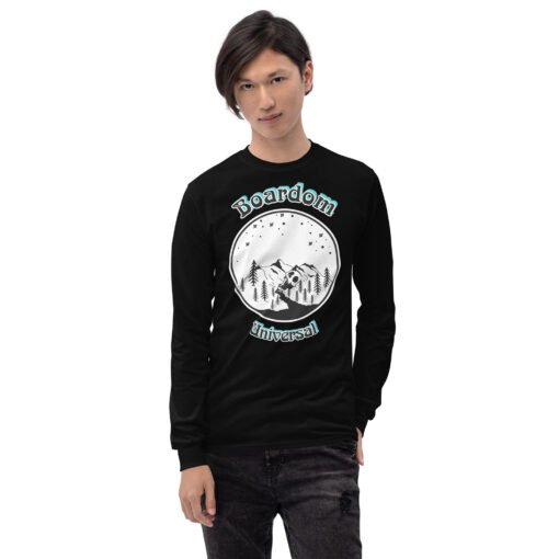 Men long sleeve shirt black