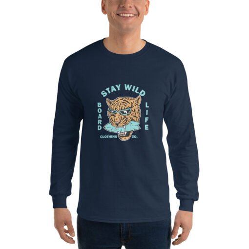 Buy Stay Wild Men’s Long Sleeve best classic t shirt Online at Best Prices - Image 7