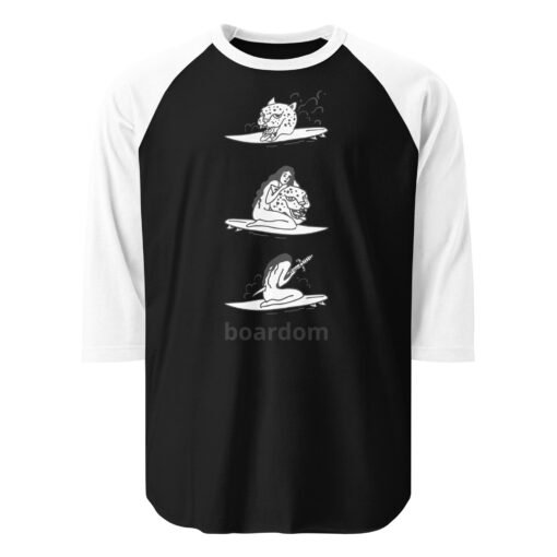 boardom till death do us part 3/4 sleeve raglan shirt - Image 2