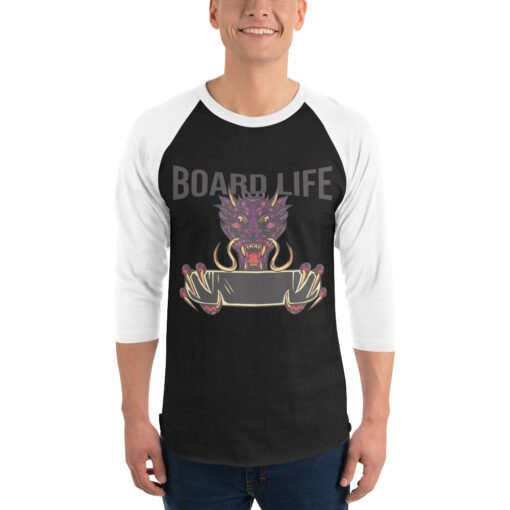 Buy Dragon 3/4 raglan long sleeve t shirt for men Online at Best Prices