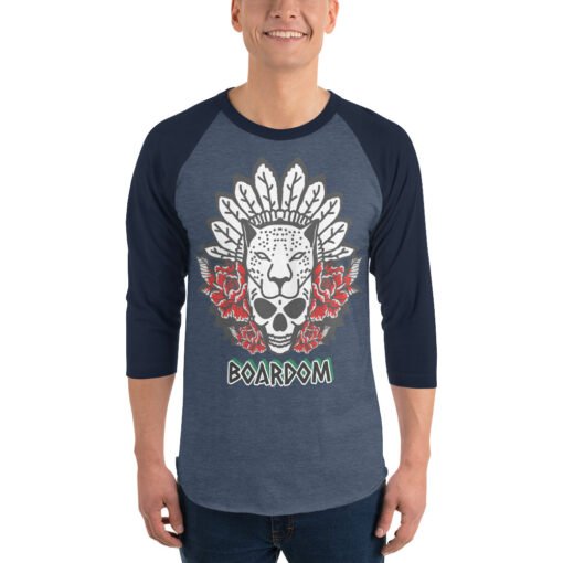 Buy Boardom Spirit Animal 3/4 sleeve raglan t shirt Online at Best Prices - Image 2