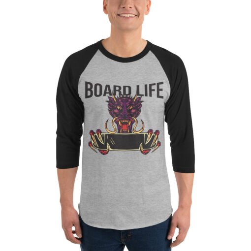 Buy Dragon 3/4 raglan long sleeve t shirt for men Online at Best Prices - Image 3
