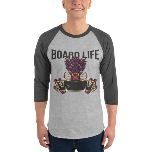 Buy Dragon 3/4 raglan long sleeve t shirt for men Online at Best Prices - Image 5
