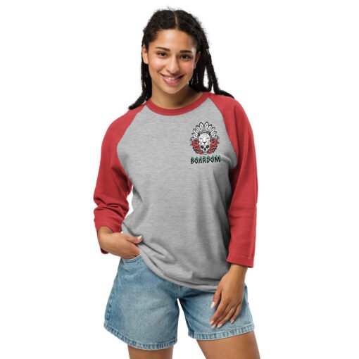 Buy Boardom Spirit Animal pocket 3/4 raglan sleeve t shirt Online at Best Prices - Image 3