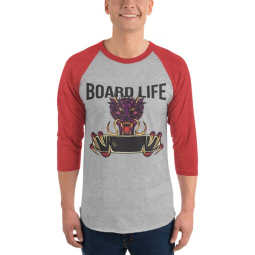 Buy Dragon 3/4 raglan long sleeve t shirt for men Online at Best Prices - Image 4