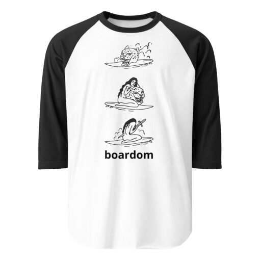 boardom till death do us part 3/4 sleeve raglan shirt - Image 6