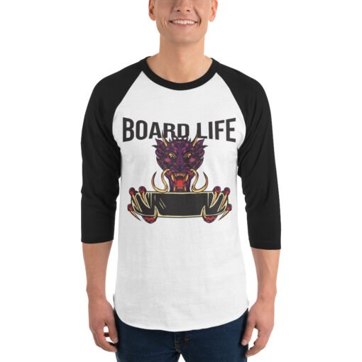 Buy Dragon 3/4 raglan long sleeve t shirt for men Online at Best Prices - Image 6