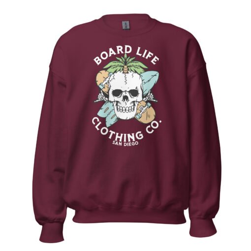 crew neck sweatshirt maroon