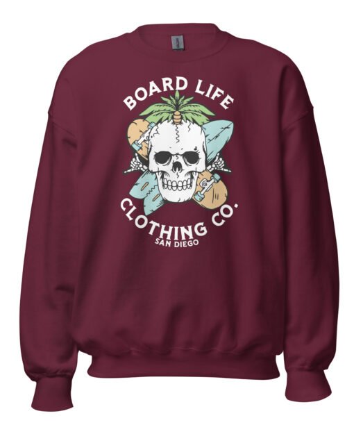 crew neck sweatshirt maroon
