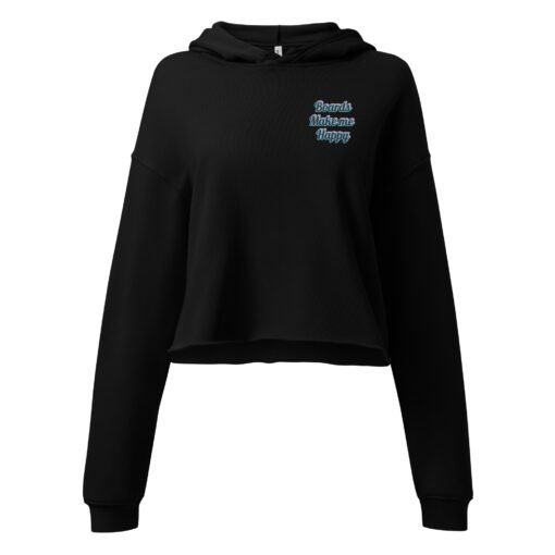 Womens cropped hoodie black