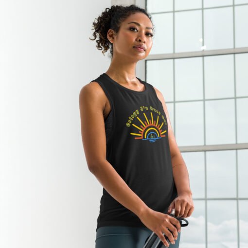 womens muscle tank black